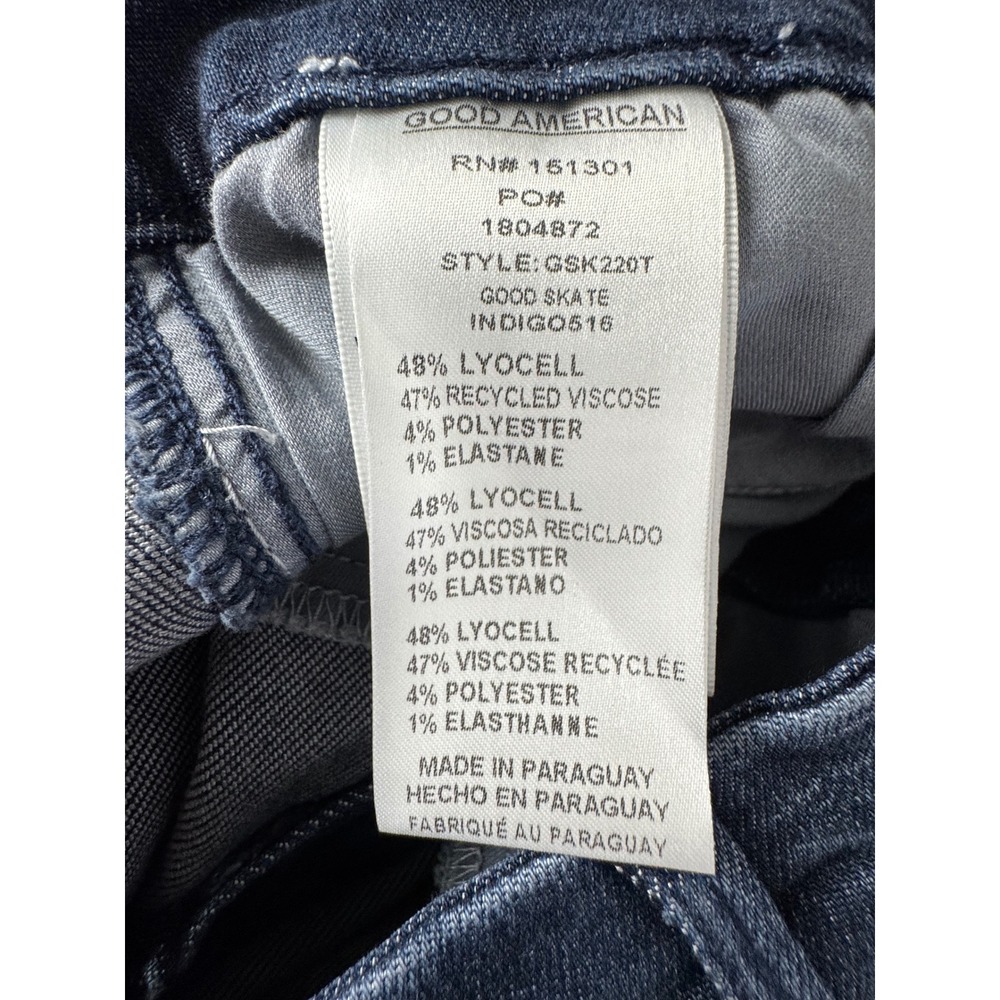 Good American Good Skate High Rise Loose Leg Jeans Indigo 10/30 34 Inseam New - Picture 8 of 10